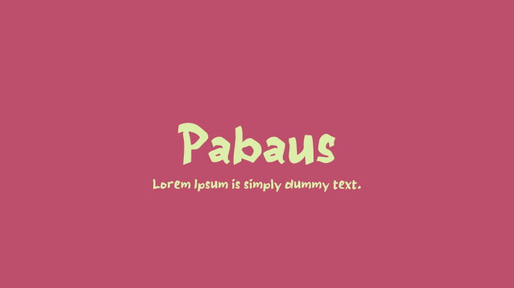 Pabaus Font