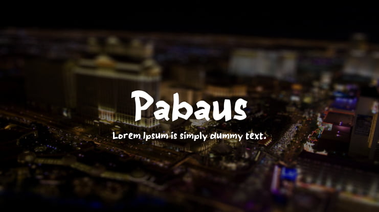 Pabaus Font