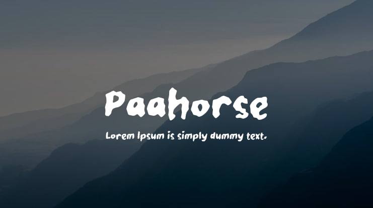 Paahorse Font