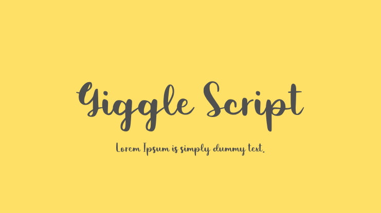 Giggle Script Font