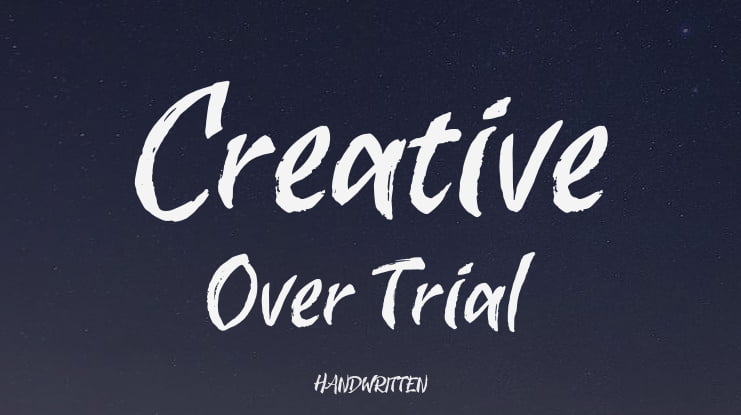 Creative Over Trial Font