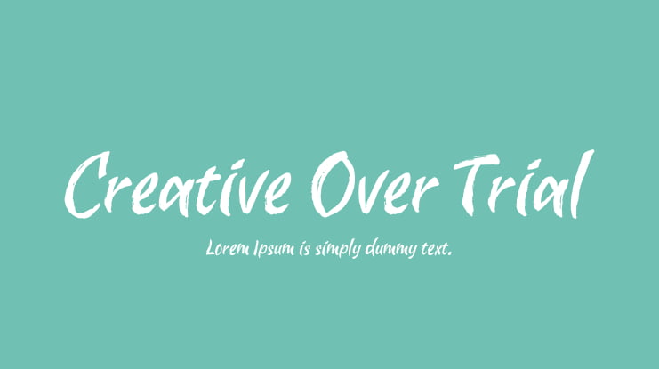 Creative Over Trial Font