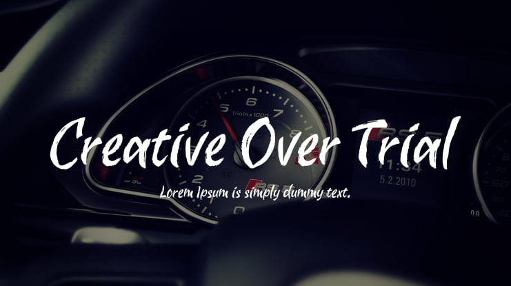 Creative Over Trial Font