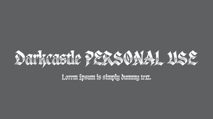 Darkcastle PERSONAL USE Font