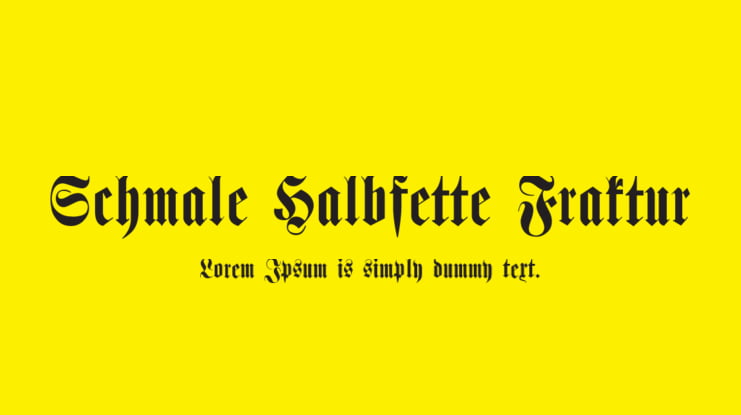 Schmale Halbfette Fraktur Font