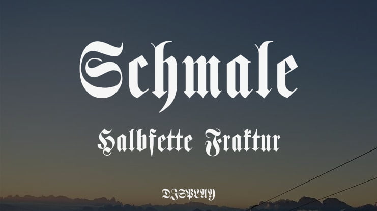 Schmale Halbfette Fraktur Font