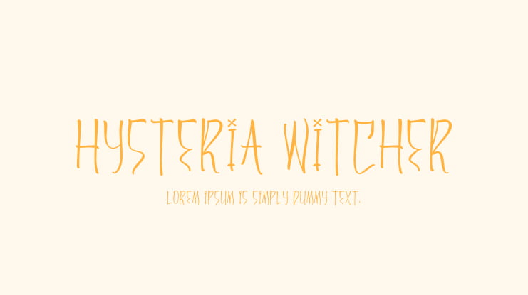 Hysteria Witcher Font