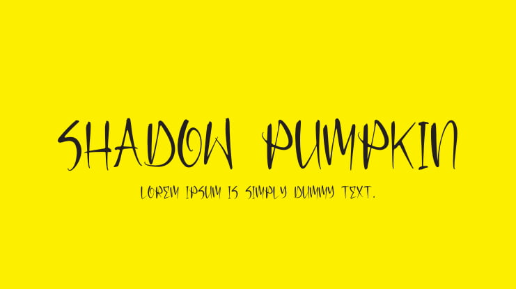 Shadow Pumpkin Font