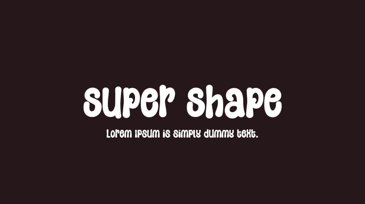 Super Shape Font