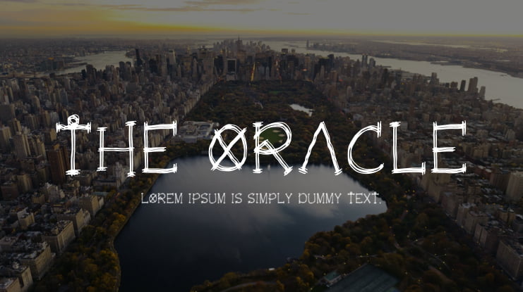 The Oracle Font