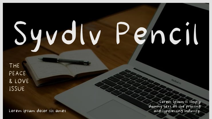 Syvdlv Pencil Font