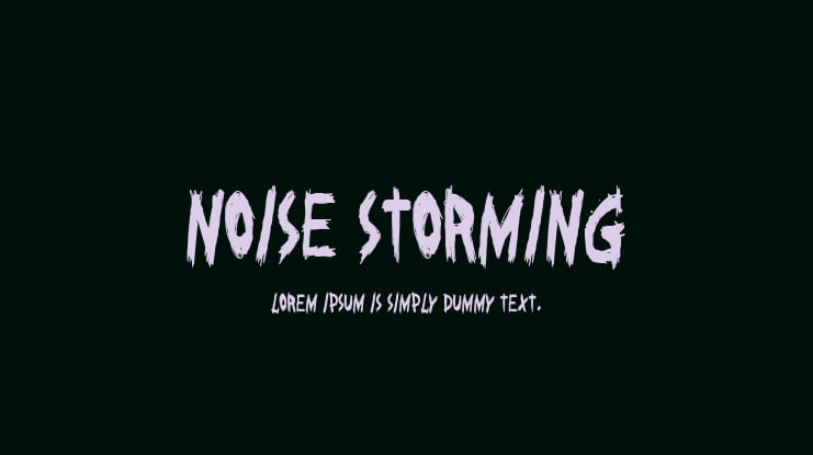 Noise Storming Font