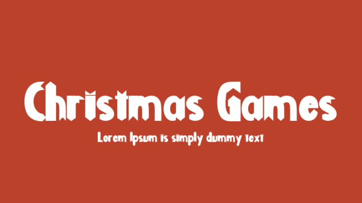 Christmas Games Font