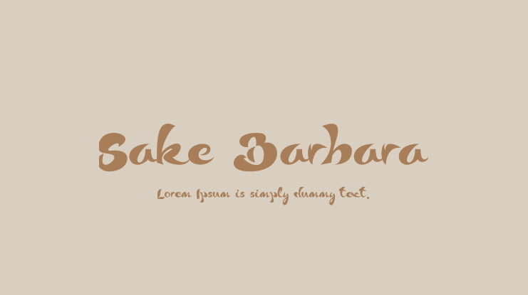 Sake Barbara Font