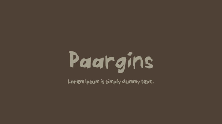 Paargins Font