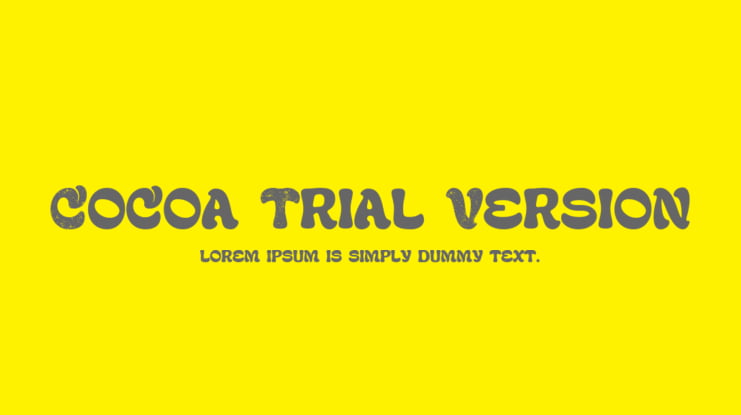 Cocoa Trial Version Font