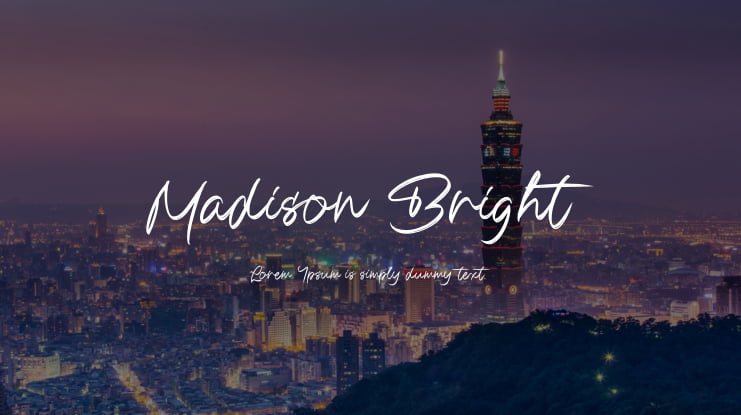 Madison Bright Font