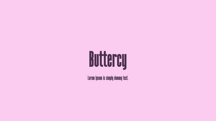 Buttercy Font Family