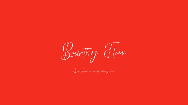 Bounthy Flow Font