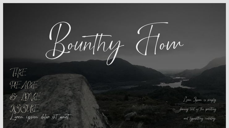 Bounthy Flow Font