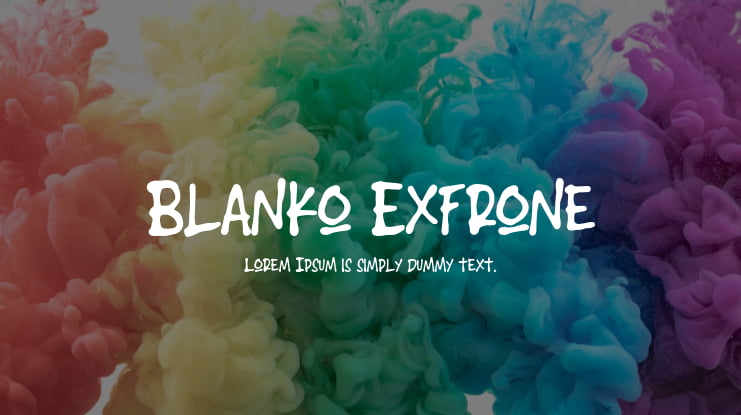 Blanko Exfrone Font