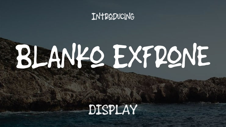 Blanko Exfrone Font