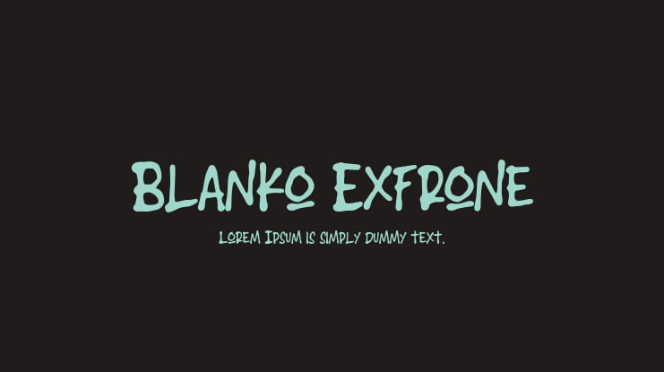 Blanko Exfrone Font