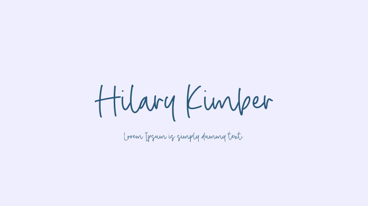 Hilary Kimber Font