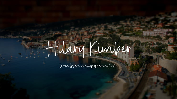 Hilary Kimber Font