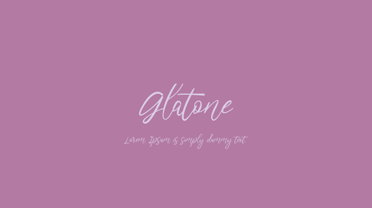 Glatone Font