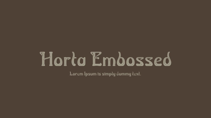 Horta Embossed Font