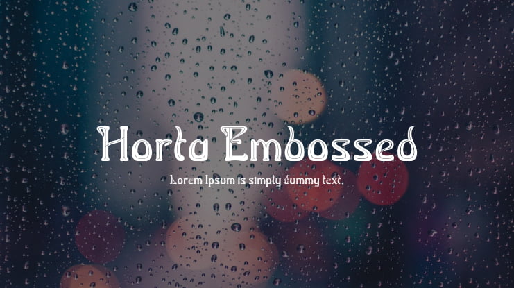 Horta Embossed Font