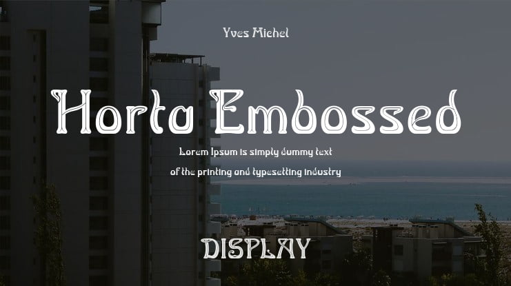 Horta Embossed Font