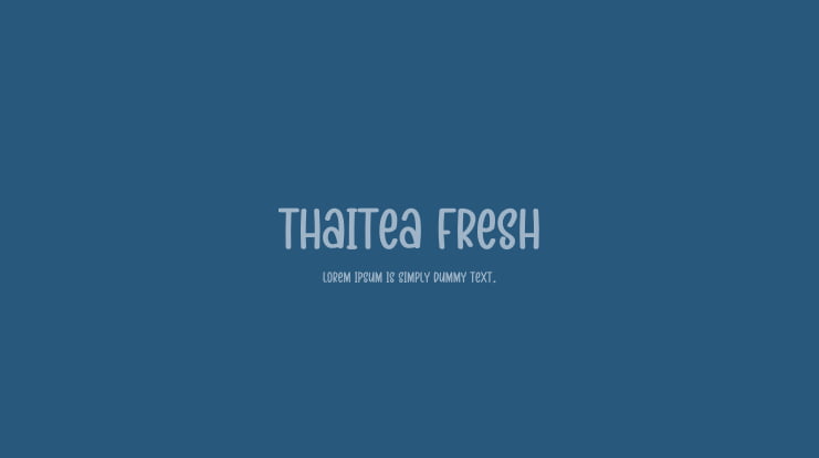 Thaitea Fresh Font