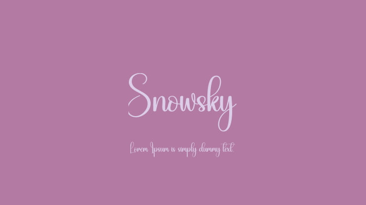 Snowsky Font