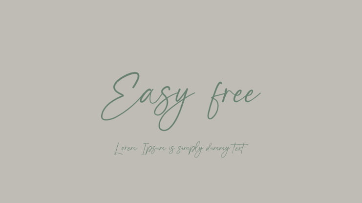 Easy-free Font