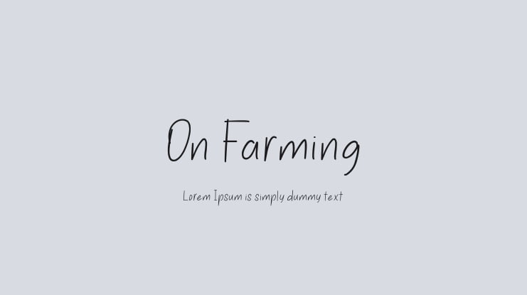 On Farming Font