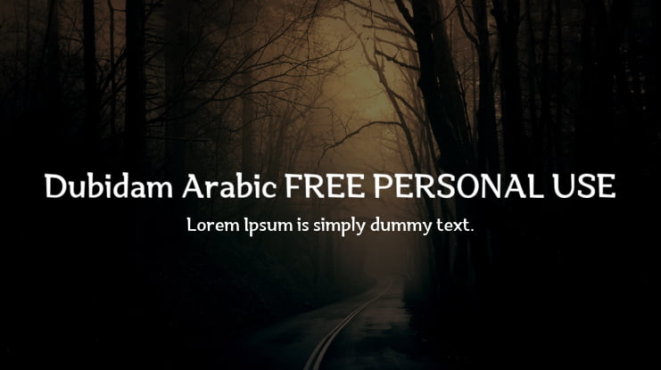 Dubidam Arabic FREE PERSONAL USE Font Family