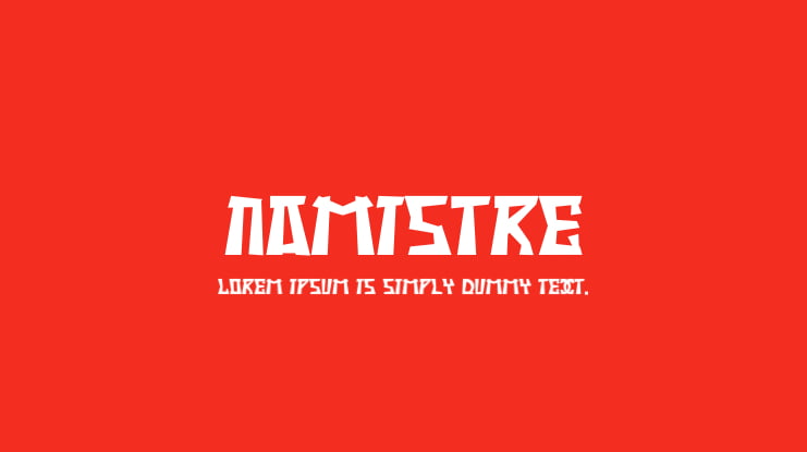 Namistre Font