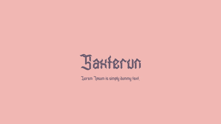 Saxterun Font