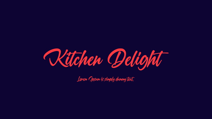 Kitchen Delight Font Family