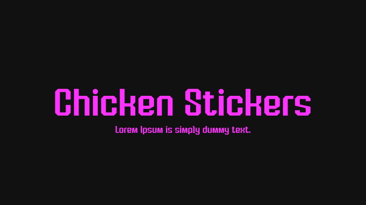 Chicken Stickers Font