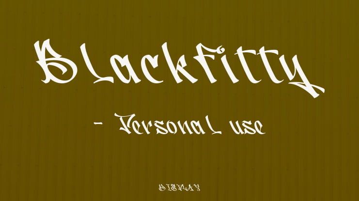 Blackfitty - Personal use Font