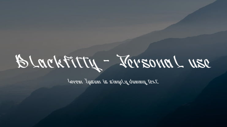 Blackfitty - Personal use Font