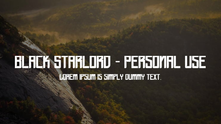 Black Starlord - Personal use Font