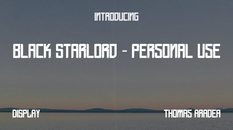 Black Starlord - Personal use Font