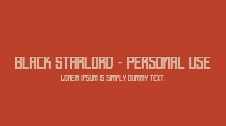 Black Starlord - Personal use Font