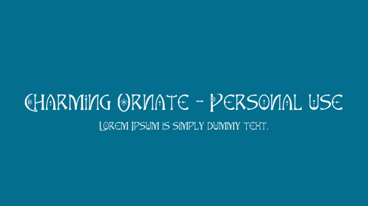 Charming Ornate - Personal use Font