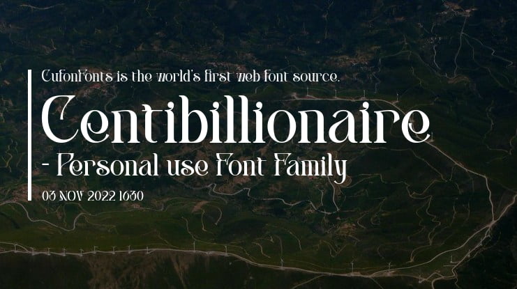 Centibillionaire - Personal use Font