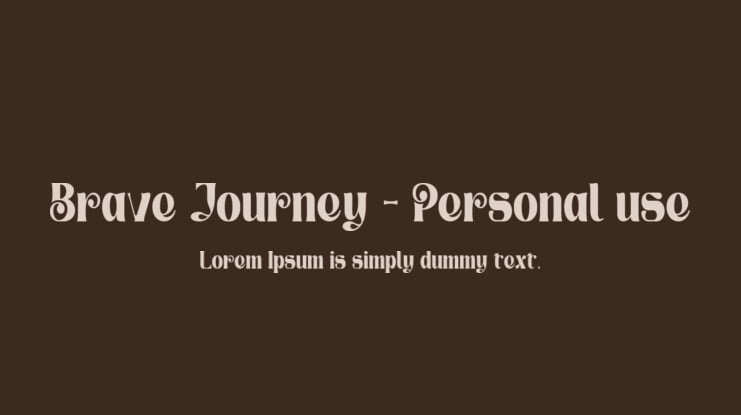 Brave Journey - Personal use Font